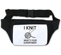 I Knit What is Your Superpower Funny Graphic Waist Bag Fanny Pack White