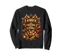 I Knock Things Down for a Living Bowling Steampunk Art Sweatshirt