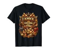 I Knock Things Down for a Living Bowling Steampunk Art T-Shirt