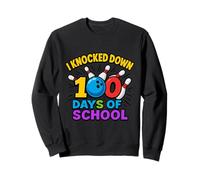 I Knocked Down 100 Days of School Bowling Kids Celebration Sweatshirt