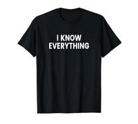 I Know Everything Value Graphic T-Shirt, Men, Black, XL