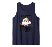 I Know How Many Licks It Takes - Lollipop Joke Owl Graphic Tank Top