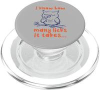 I Know How Many Licks it takes Owl Lollipop Funny PopSockets PopGrip for MagSafe