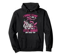 I Know I Float Like A Girl Try A Little Harder Pullover Hoodie
