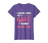 I Know I Ride Like A Girl Try To Keep Up MTB Mountain Bike T-Shirt