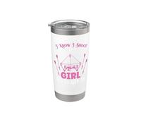 I Know I Shoot Like A Girl Try to Keep Up Shooter Archer Stainless Steel Insulated Tumbler