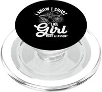 I KNOW I SHOOT LIKE GIRL WANT A LESSON? Archery Inspiration PopSockets PopGrip for MagSafe