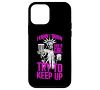 I Know I Throw Like A Girl Try To Keep Up Disc Golf Liberty Case for iPhone 12 mini