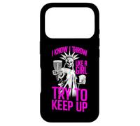 I Know I Throw Like A Girl Try To Keep Up Disc Golf Liberty Case for iPhone 17 Pro