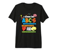 I Know My Abc's Applied Behavior Analysis Analyst ABA Premium T-Shirt