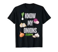 I Know My Onions Funny Value Graphic T-Shirt, Men, Black, XL