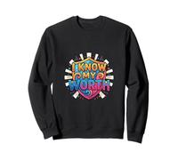 I Know My Worth Confidence Empowerment Shield Design Sweatshirt