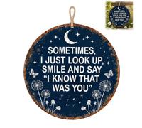 I Know That Was You Memorial Hanging Sign, Dandelion Remembrance Plaque, Sympathy Bereavement Gift for Lost Loved Ones or Pets, Outdoor Decor for Garden, Porch and Patio，L(16")