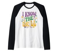 I Know The Drill Funny Mardi Gras Dental Assistant Groovy Raglan Baseball Tee