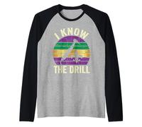 I Know The Drill Funny Mardi Gras Dental Assistant Retro Raglan Baseball Tee