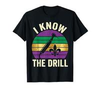I Know The Drill Funny Mardi Gras Dental Assistant Retro T-Shirt