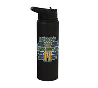 I Know The Last Digit of Pi Funny Math Geek Humor Stainless Steel Insulated Water Bottle