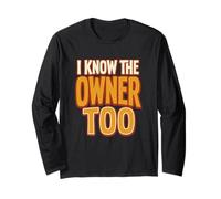 I Know The Owner Too Bartender Retro Bar Pub Long Sleeve T-Shirt
