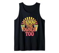 I Know The Owner Too Tequila Bar Vintage Sunset Drinking Tank Top