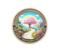 I Know The Plan Christian Challenge Coin, Jeremiah 29:11 Inspirational Religious Token Motivation Christian Gift for Faith Hope