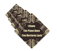 I Know The Plans Have You Declares Lord Car Air Fresheners 4 Pack Square Car Hanging Scented Cards Auto Mirror Pendant Aromatherapy Tablets for