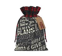 (I Know The Plans Have You Declares Lord) Drawstring Gift Bags Holiday Present Goody Bags For Xmas Party M