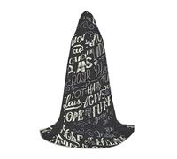 (I Know The Plans Have You Declares Lord) Print Hooded Cape For Teenagers Costume Party, Halloween Hooded Cape Soft and Elastic,L