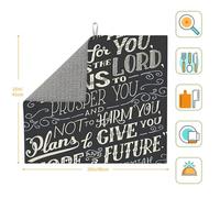 I Know The Plans Have You Declares Lord Print Kitchen Counter Absorbent Dish Drying Mat Foldable Reusable Coffee Sink Rack Pad