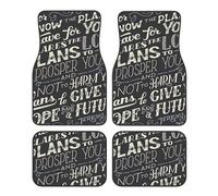 I Know The Plans Have You Declares Lord Universal Car Floor Mats 4 Piece Set, Front & Rear Waterproof Non-Slip Car Foot Mats, Car Carpet Protectors For Most Sedans, Trucks, Suv