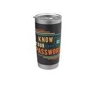 I Know Your Password Analyst Computer Science Cybersecurity Stainless Steel Insulated Tumbler