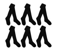 I.L.C.K Girls 6 Pairs Back To School Plain Cotton Rich Tights, 11-12 Years, Black 6-pack
