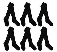 I.L.C.K Girls 6 Pairs Back To School Plain Cotton Rich Tights, 5-6 Years, Black 6-pack