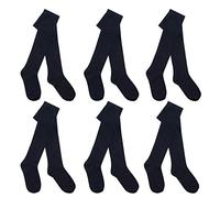 I.L.C.K Girls 6 Pairs Back To School Plain Cotton Rich Tights, 5-6 Years, Navy 6-pack