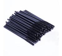 i-Laesh Skinny Mascara Wands - Eyebrow Brushes for Lash Extensions, Beauty Makeup Tool - 100 Pcs (Black)