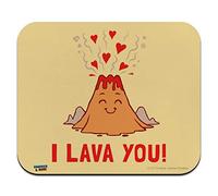 I Lava You Love Volcano Funny Humor Low Profile Thin Mouse Pad Mousepad