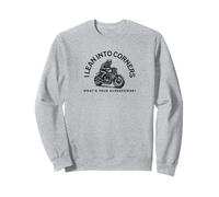 I Lean Into Corners Motorcycle Vintage Design Sweatshirt