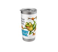 I Leap Before I Look Every Time Funny Frog Sarcastic Stainless Steel Insulated Tumbler