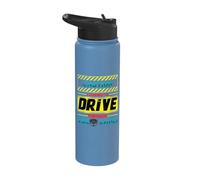 I Learned to Drive Through Video Games Driving License Test Stainless Steel Insulated Water Bottle