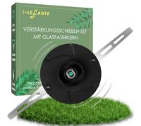 i-LEFANTE Double Metal Blade Set for Einhell Grass Trimmer | for Gardol | for Gartenmeister | for Mr Gardener | Includes Cutting Disc and Mounting Material