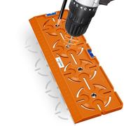 i-LEFANTE Drilling Template with Spirit Level and Ruler - Multifunctional Precision Tool for Socket, Flush-Mounted Box and Electrical Installation in Drywall (Orange)