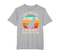 I Left My Cats to BE HERE This Better BE Good T-Shirt, Men's Big and Tall, Heather Grey, 3X Tall