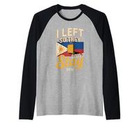 I Left So They Could Stay OFW Filipino Worker Raglan Baseball Tee