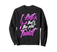 I Left That's The Plot Twist Breast Cancer Awareness Sweatshirt