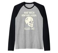 I let me X -ray everything ok bird in my head Raglan Baseball Tee