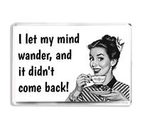 I Let My Mind Wander And It Didn't Come Back - Fridge Magnet - Funny Gift