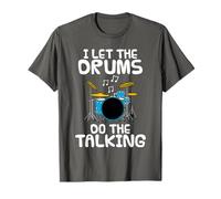I Let The Drums Do The Talking, Drummer Introvert Musician T-Shirt