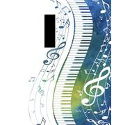 I: Letter "I" Piano Keys Monogram Watercolor Initial Notebook - College-Ruled Personal Journal, Writing Pad or Diary Gift for Musicians, Students, Classic Pianists, and Music Artists - 110 Pages, 6x9