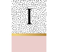 I Letter Notebook: Cute Pink Spotty Initial Monogram Lined Journal, 6 x 9 inches, 120 Pages, Personalised Gift for Girls and Women, Mum, Nan, Student, Teacher, Sister