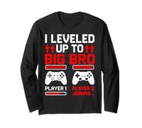 I Leveled Up to Big Bro Player 1 Player 2 Joining Long Sleeve T-Shirt