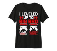 I Leveled Up to Big Bro Player 1 Player 2 Joining Premium T-Shirt